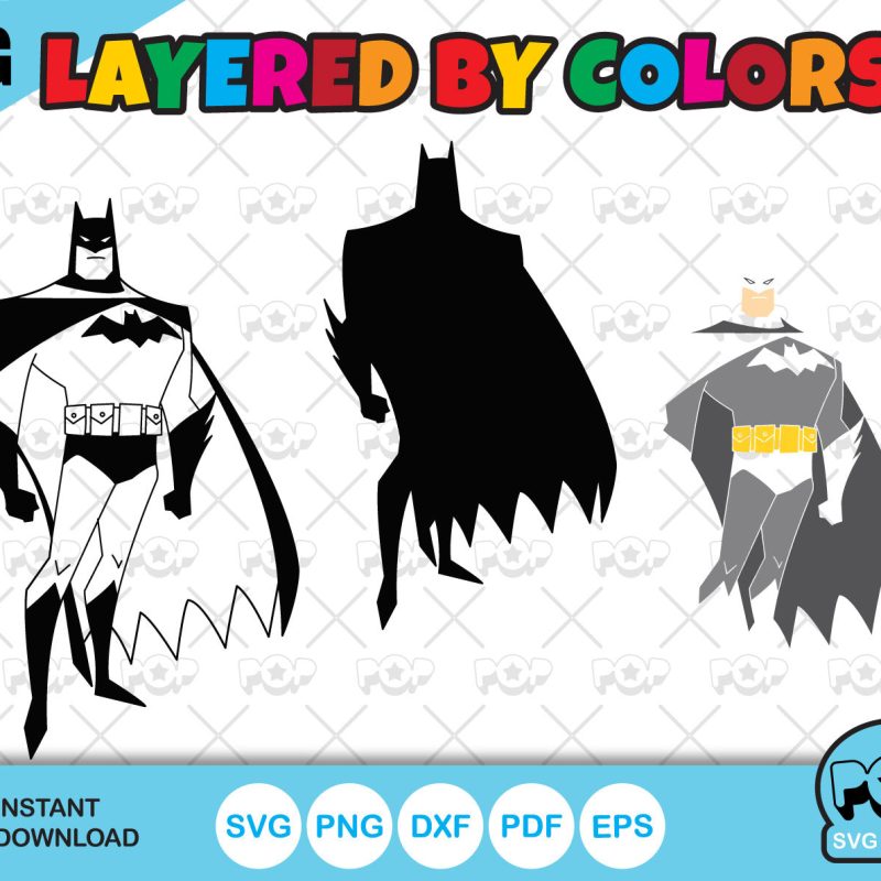 Batman 100 cliparts bundle, Batman SVG cut files for Cricut / Silhouette, PNG, DXF, instant download
