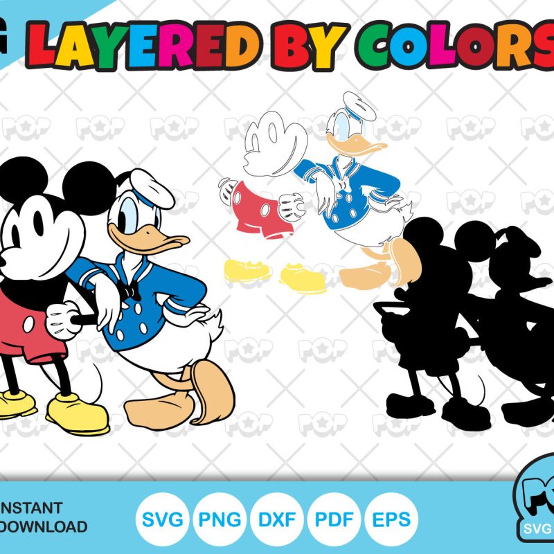 Classic Mickey and Friends BIG BUNDLE 500 files, svg cut files for Cricut / Silhouette, Mickey & friends png