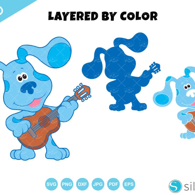 Blue's Clues SVG clipart bundle, Blues Clues SVG cutting files for cricut silhouette, SVG, PNG, DXF, Instant Download