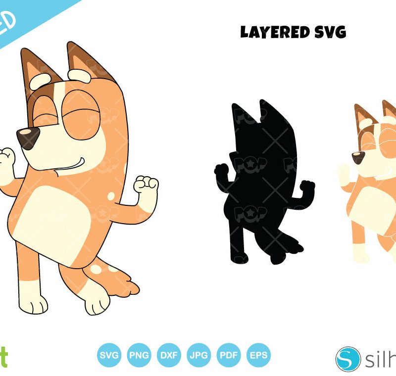 Bluey Clipart Bundle, Bluey the dog SVG cut files for Cricut / Silhouette, PNG DXF, instant download