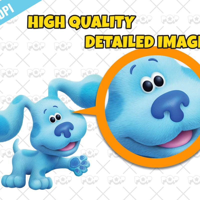 Blue's Clues clipart PNG, Printable png cut for Cricut / Silhouette, Blues Clues digital papers, instant download
