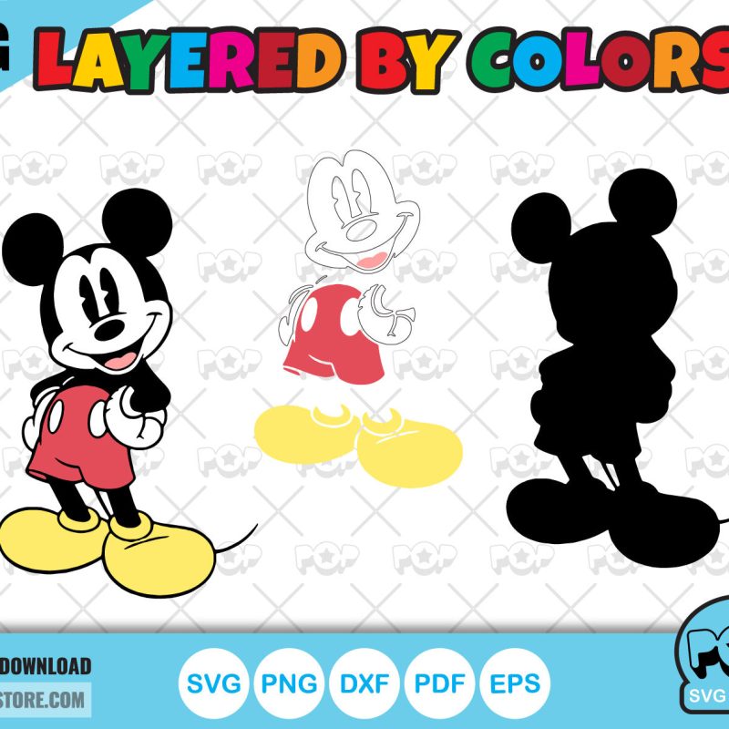 Classic Mickey and Friends clipart set, svg cut files for Cricut / Silhouette, Mickey & friends png